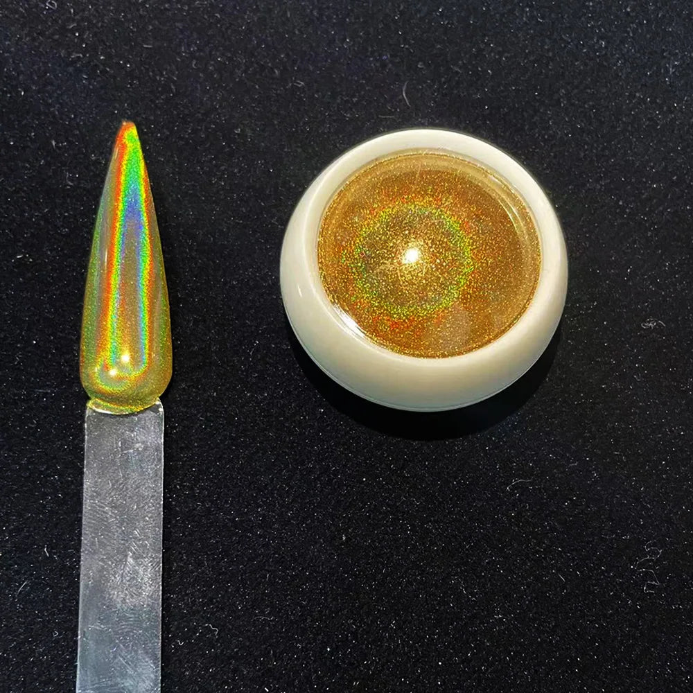Jars Aurora Nail Powder Pearl Nail Glitter Neon Shimmer Nails Chrome Powder Dipping Powder Decoration Aurora Manicure Pigment