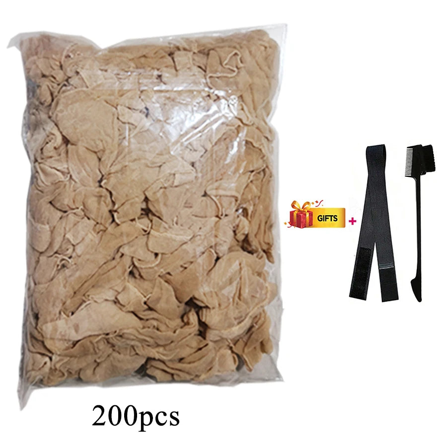 Wholesale HD Wig Caps High Quality Transparent HD Hair Nets Weave Nylon Stretchy Lace Front Wig Cap for Women Men Light Brown