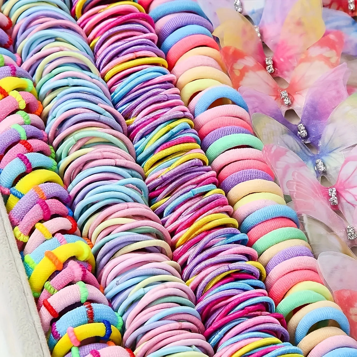 941 sets of colorful and cute outfits for girls | Includes various clips, hair ties, flowers, and double-layered bow headpieces