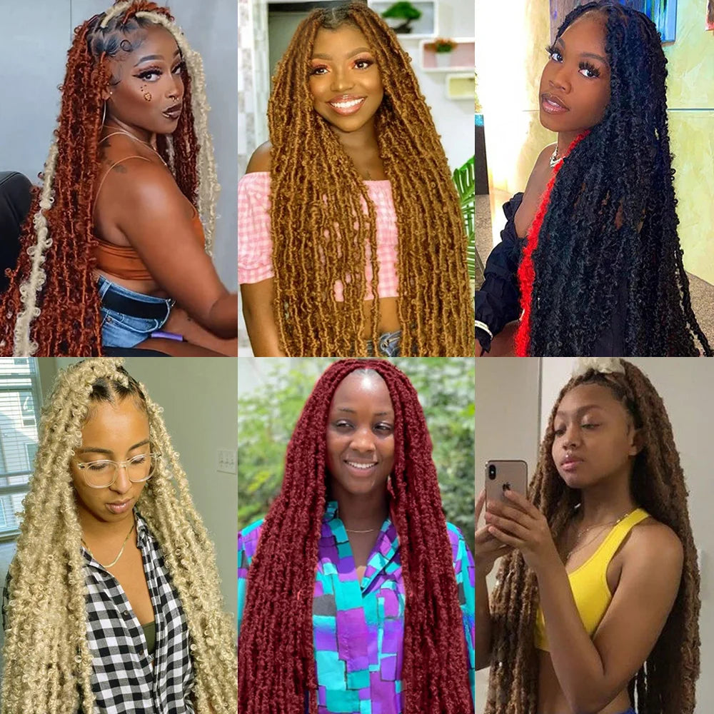 18 24 36 Inches Butterfly Locs Crochet Hair