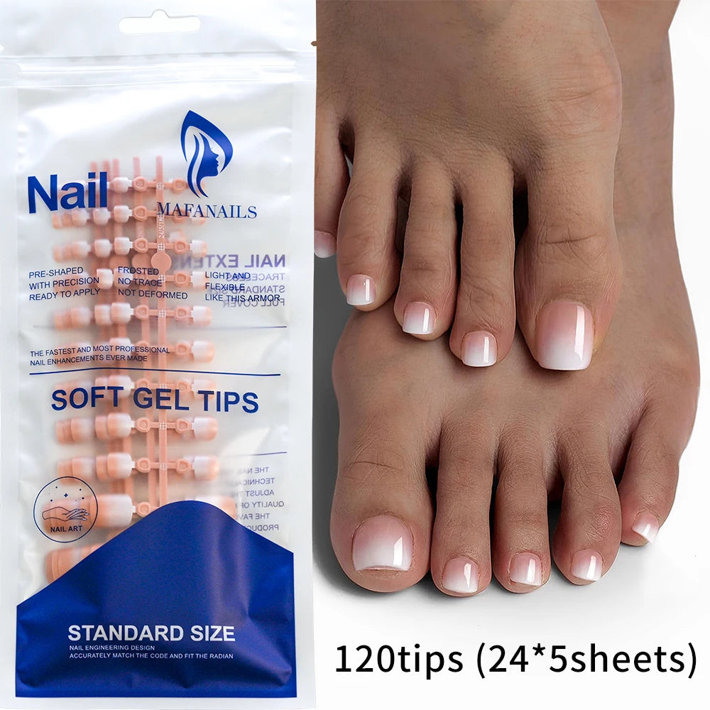 100Pcs Light Pink Press on Nails Short Medium Square Wearable Fake Nails Tips 10 Sizes Full Cover False Nails Finger Decoration