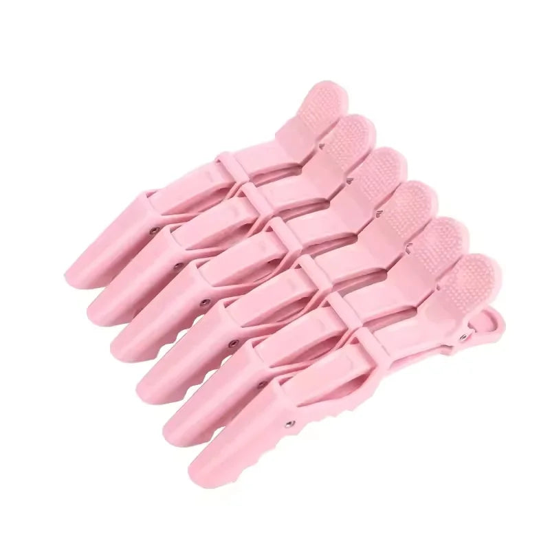6pcs Alligator Hair Clips Clamps Claw Section Shark Hairpin Enhanced Crocodile Non-slip Clips Salon Hair Styling Accessories