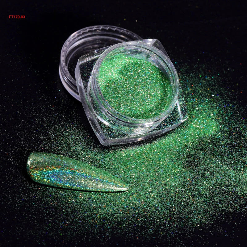 Jars Aurora Nail Powder Pearl Nail Glitter Neon Shimmer Nails Chrome Powder Dipping Powder Decoration Aurora Manicure Pigment