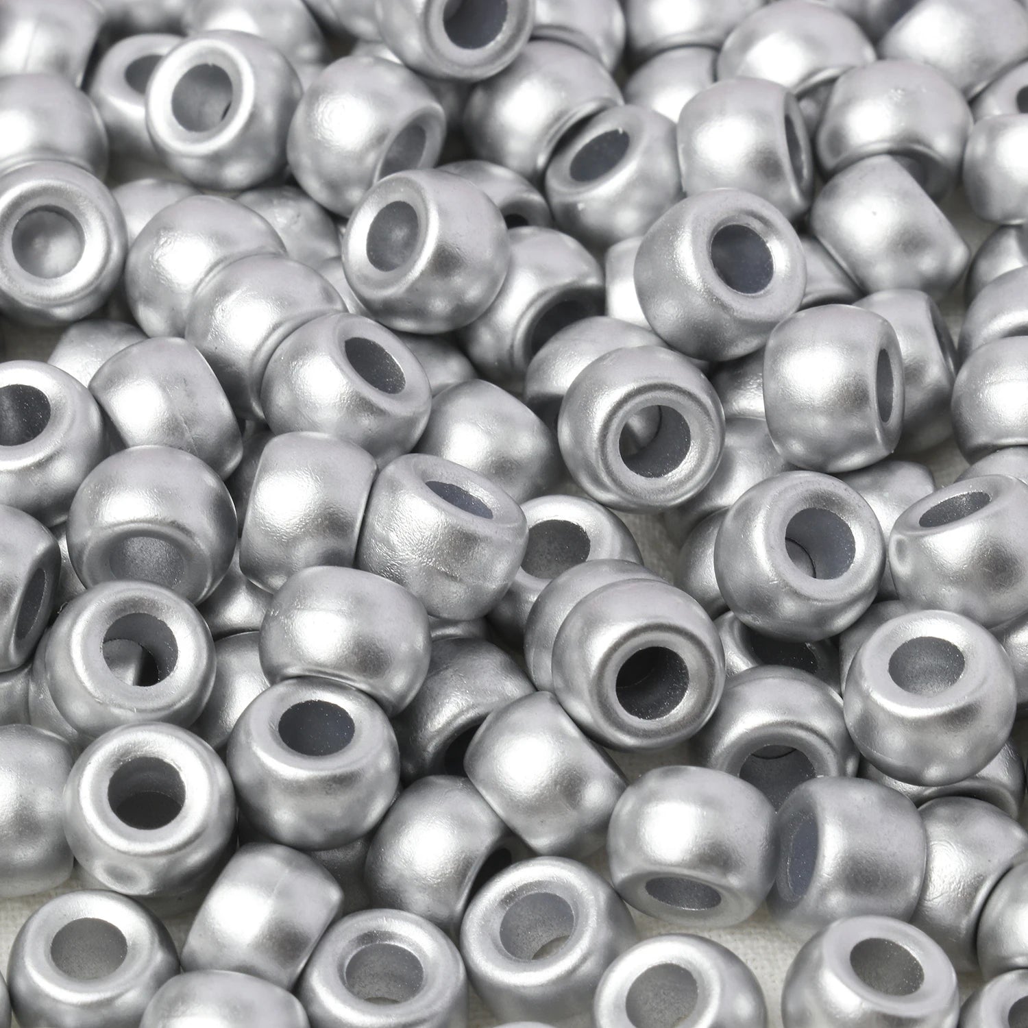 100pcs 6x9mm Colorful Pony Beads Fashion Big Hole Acrylic Beads Kids DIY Bracelet Necklace Making HandCrafts Girls Hair Beads