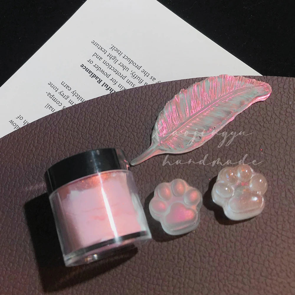 Jars Aurora Nail Powder Pearl Nail Glitter Neon Shimmer Nails Chrome Powder Dipping Powder Decoration Aurora Manicure Pigment