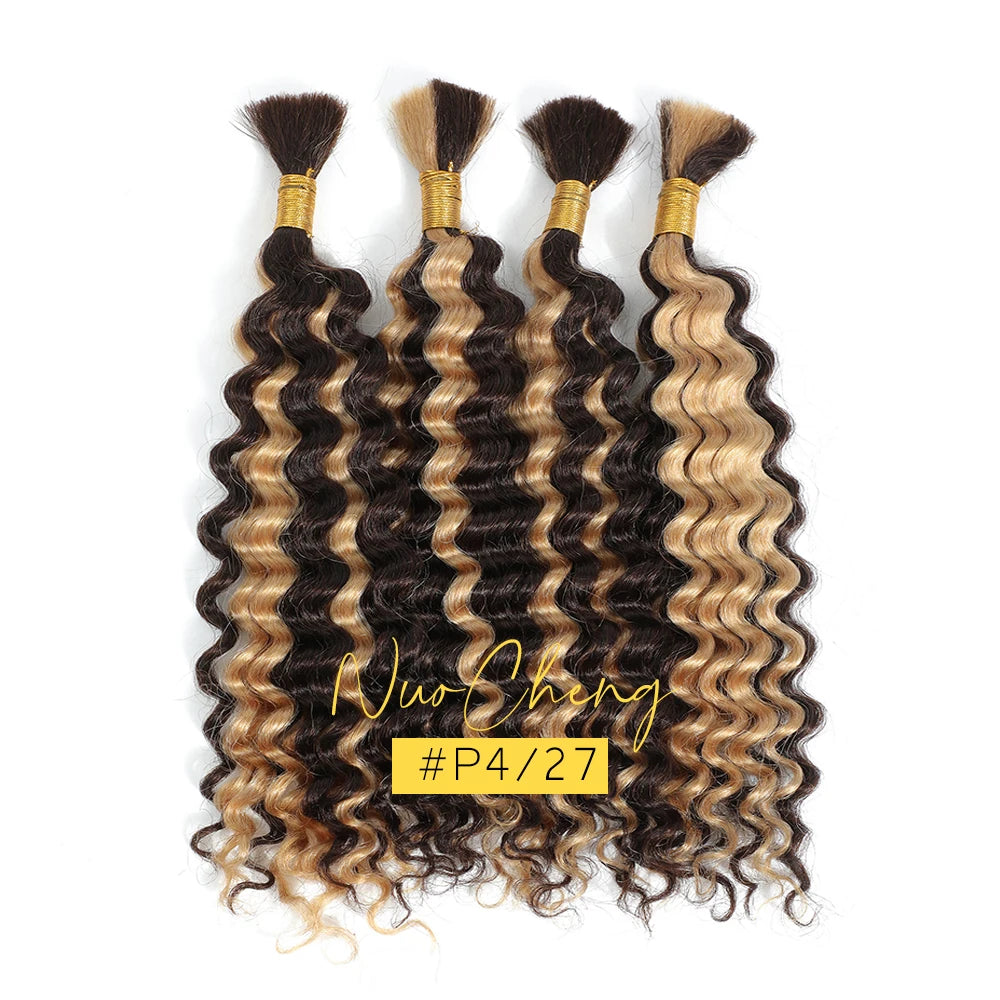 Brazilian Virgin Deep Wave Human Hair for Braiding