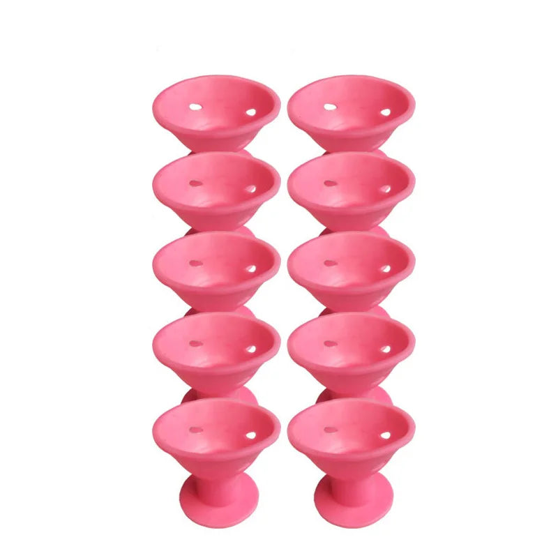 Set de rizadores sin calor: 10 piezas que incluyen rulos grandes y pequeños suaves para dormir para mujeres, varillas rizadoras para perezosas