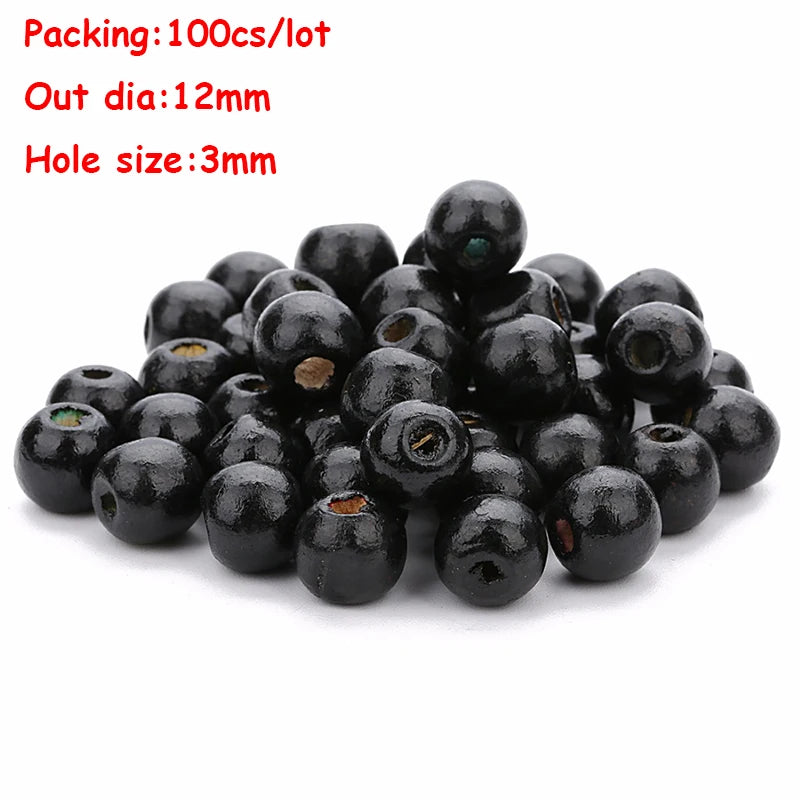 Louleur High Quality Vintage Natural Big Hole Wooden Beads For Necklace Bracelet Charms for Diy Jewelry Making Hair Accessories