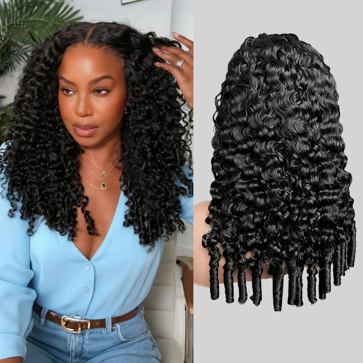Burmese Curly Deep Wave Human Hair Wig 13x6 HD Lace