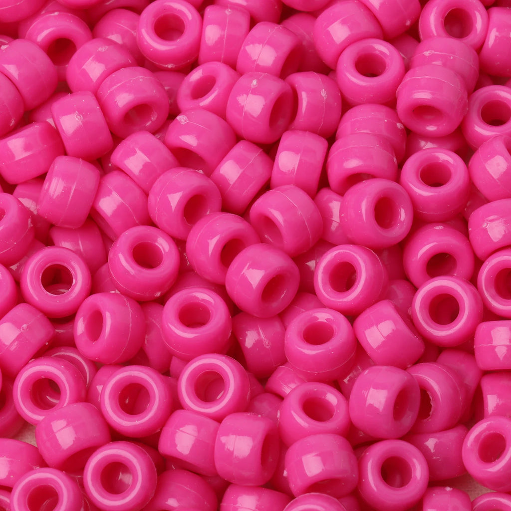 100pcs Pony Beads Big Hole Acyrlic Hair Beads HandCraft For Jewelry Making DIY Bracelets Necklace Gift Accessories
