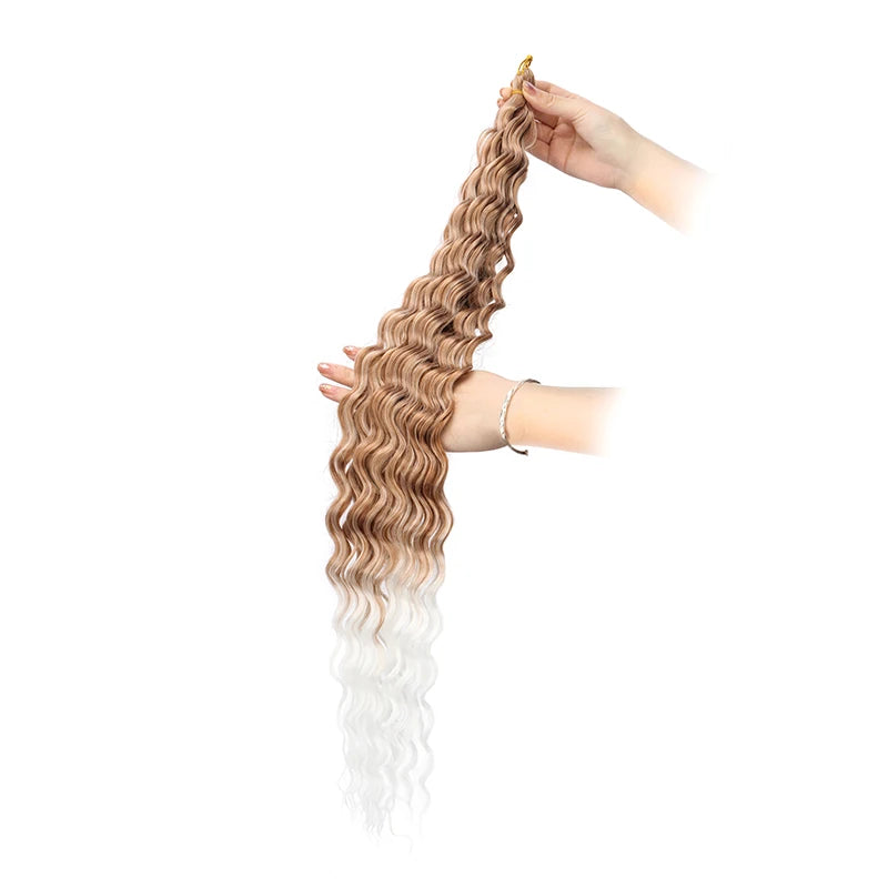 30Inch Synthetic Pre Stretched Deep Wave Crochet Hair
