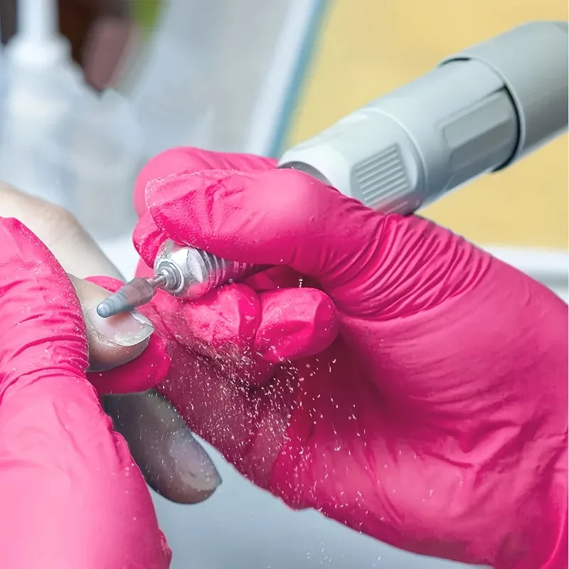 Pink Nitrile Disposable Gloves Powder & Latex Free Gloves for Kitchen Cooking Household Beauty Petcare Hair Dye Work Glove