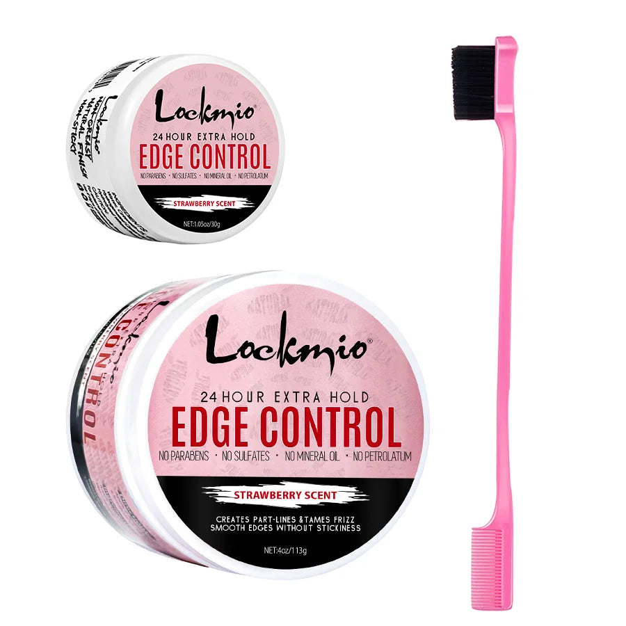 Women and Kid 30g Edge Control Gel Long Lasting Hold Control Wax Natural Finishing Anti-frizz Hair Wax Smoothing Styling Pomade