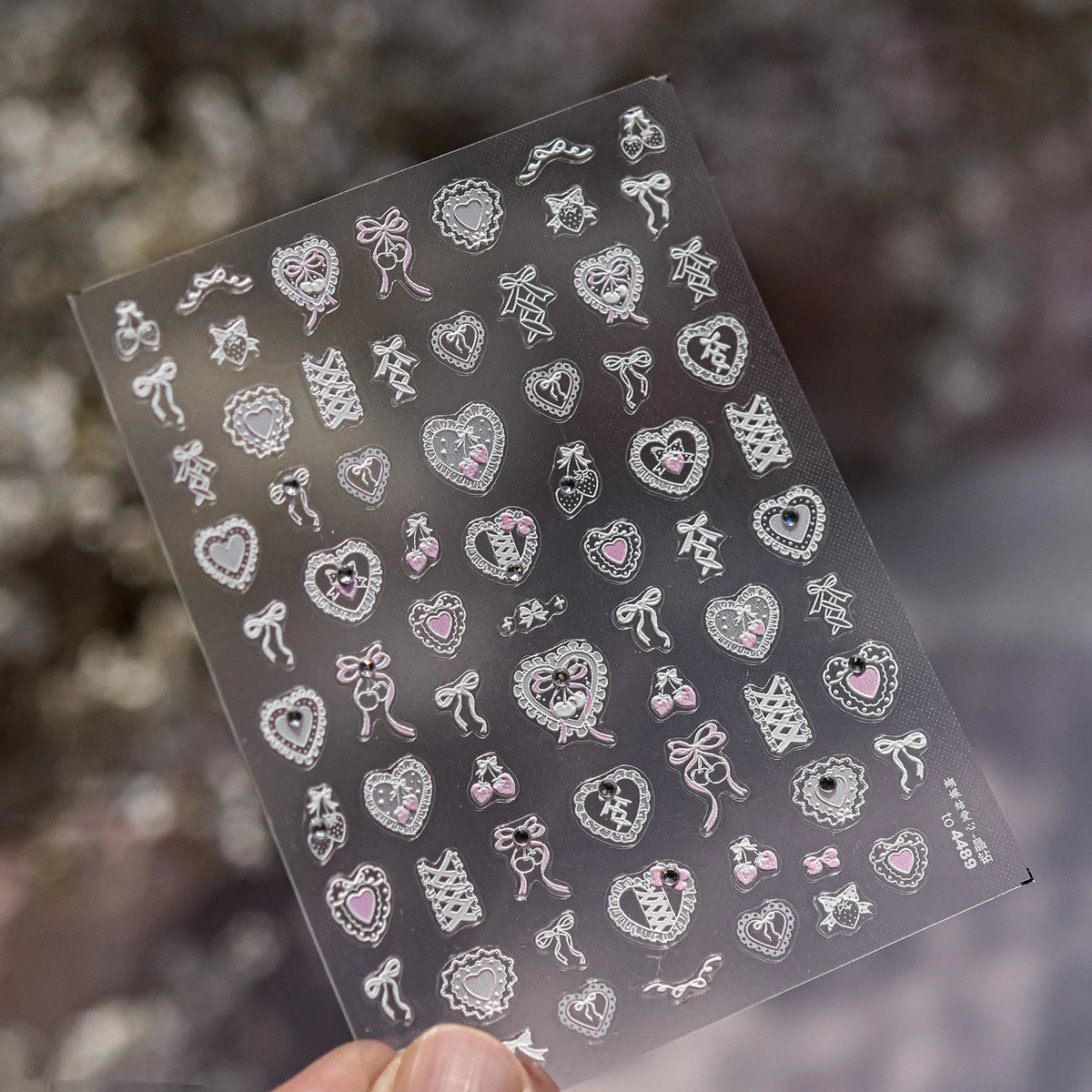 1Sheet 5D Soft Embossed Relief Nail Stickers Cute Daisies Self Adhesive Slider Stickers Press On Nails DIY Japanese Nail Art Dec