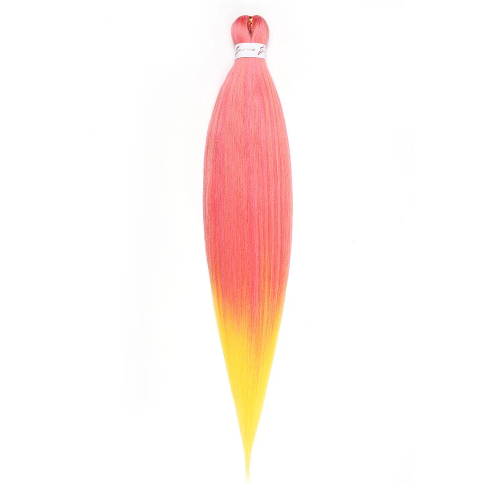 Pre-stretched Synthetic Braiding Hair Ombre