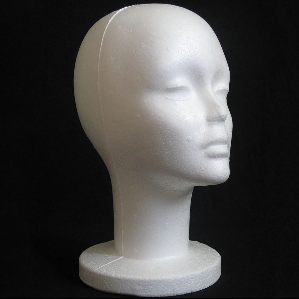 1pc Female Styrofoam Mannequin Manikin Head Model Foam Wig Hair Glasses Display