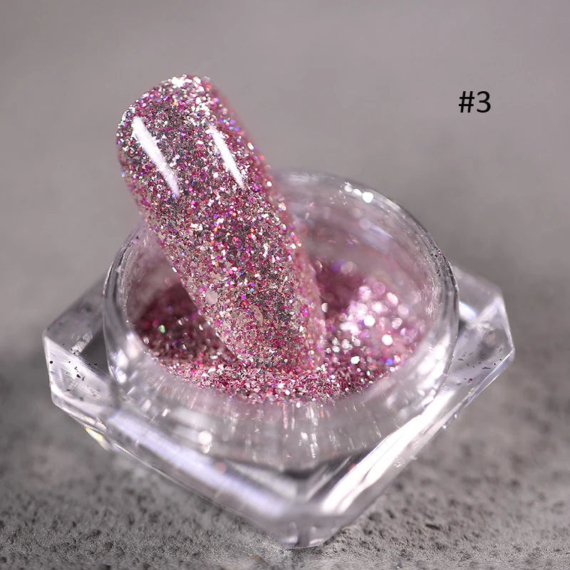 Jars Aurora Nail Powder Pearl Nail Glitter Neon Shimmer Nails Chrome Powder Dipping Powder Decoration Aurora Manicure Pigment