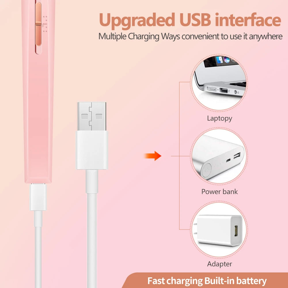 Electric Nail Drill Machine Portable Electric Nail File Rechargeable 20000RPM Nail Drill Pedicure Polishing Tools for Home