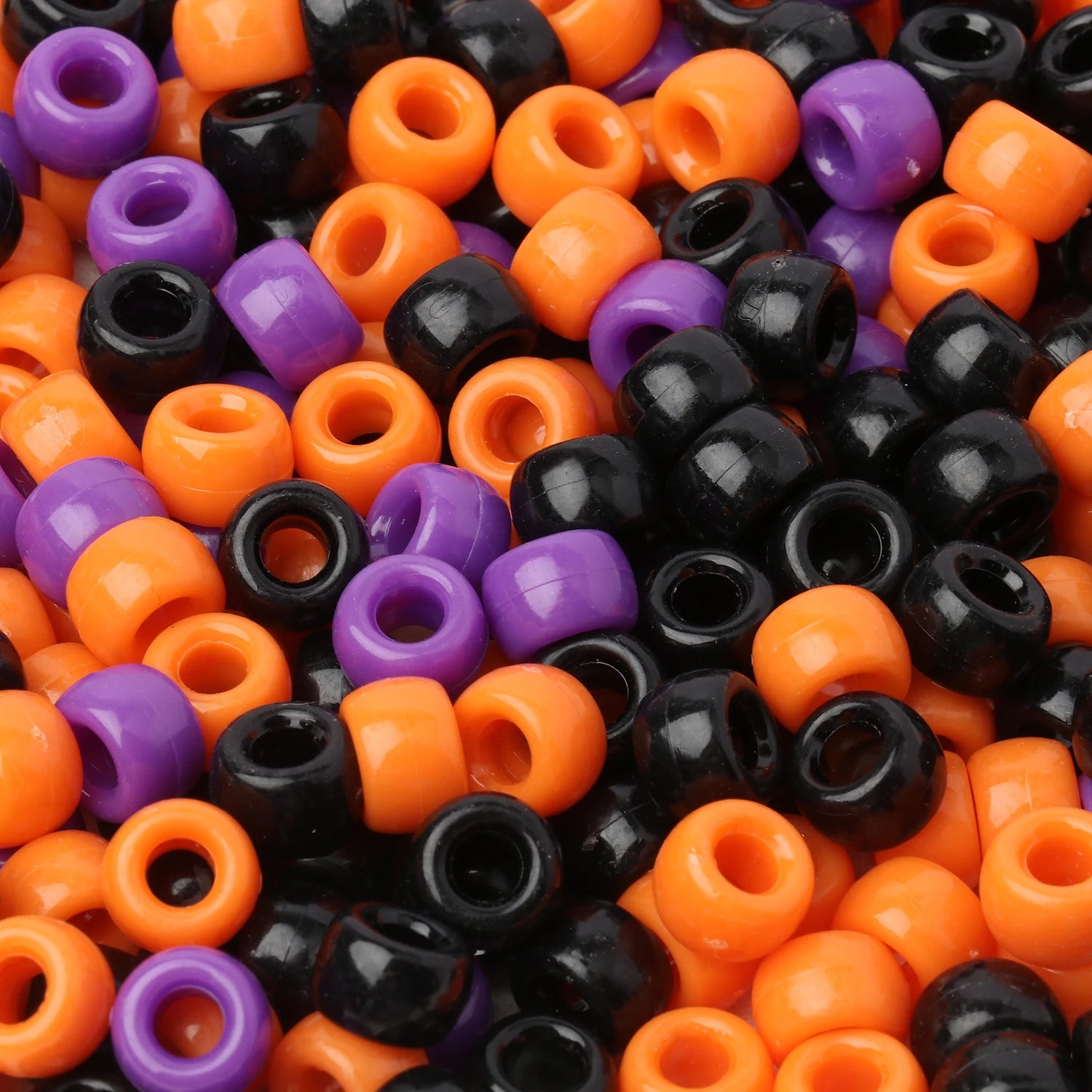 100pcs 6x9mm Colorful Pony Beads Fashion Big Hole Acrylic Beads Kids DIY Bracelet Necklace Making HandCrafts Girls Hair Beads