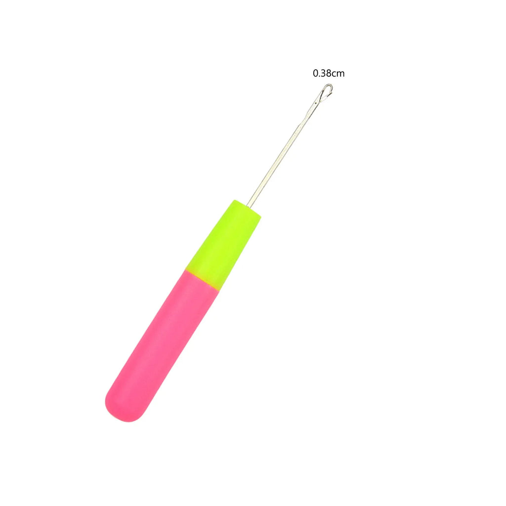 1 Pc 0.5cm/0.38cm loc Knitting Hook Crochet Hook Plastic Crochet Hook Needle Hair Weaving Crochet Needle Hook
