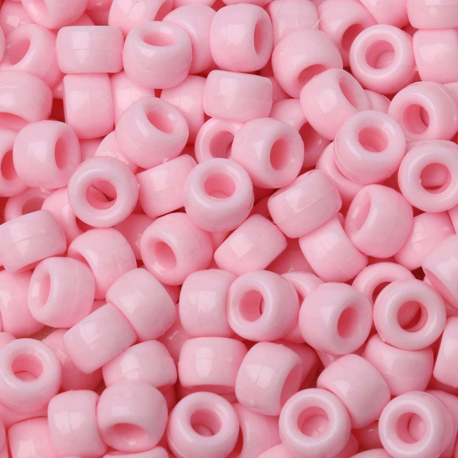 100pcs Pony Beads Big Hole Acyrlic Hair Beads HandCraft For Jewelry Making DIY Bracelets Necklace Gift Accessories