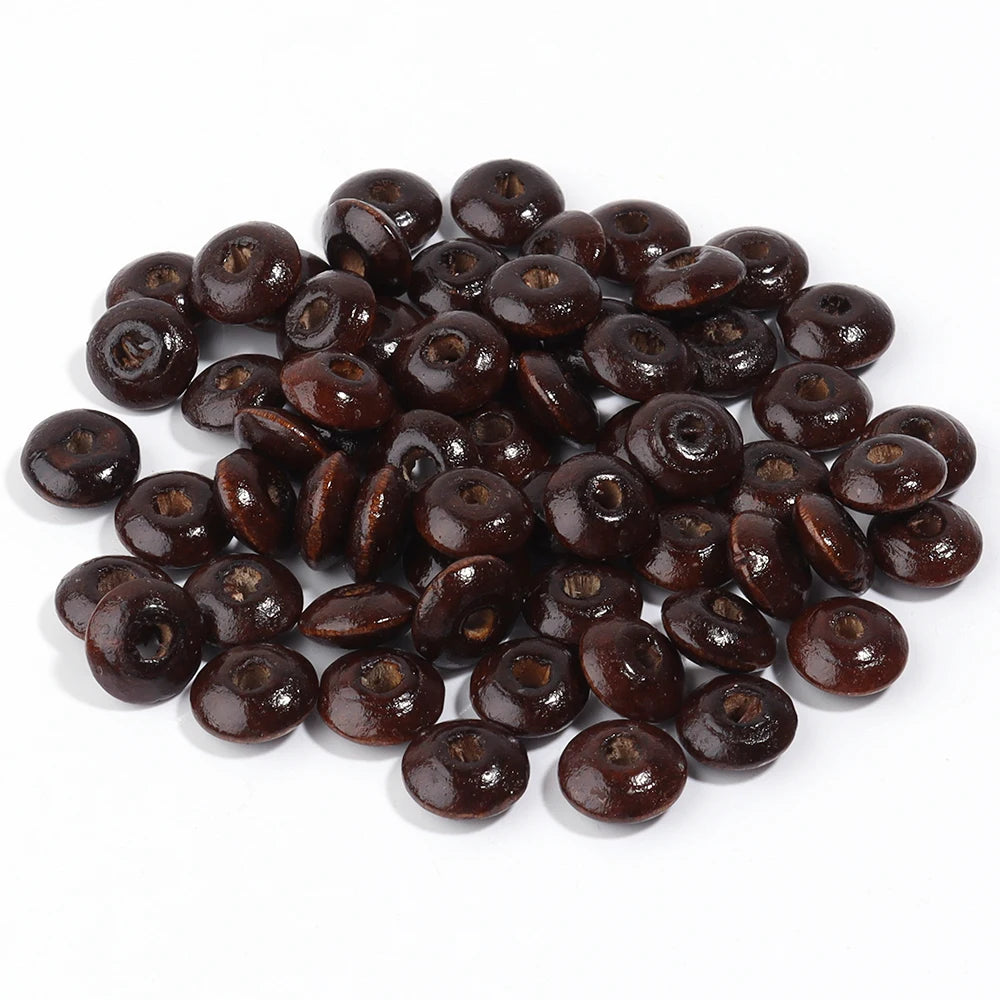 Louleur High Quality Vintage Natural Big Hole Wooden Beads For Necklace Bracelet Charms for Diy Jewelry Making Hair Accessories