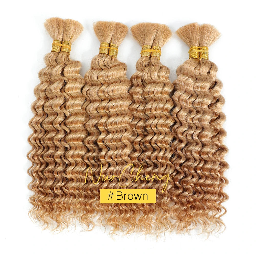 Brazilian Virgin Deep Wave Human Hair for Braiding