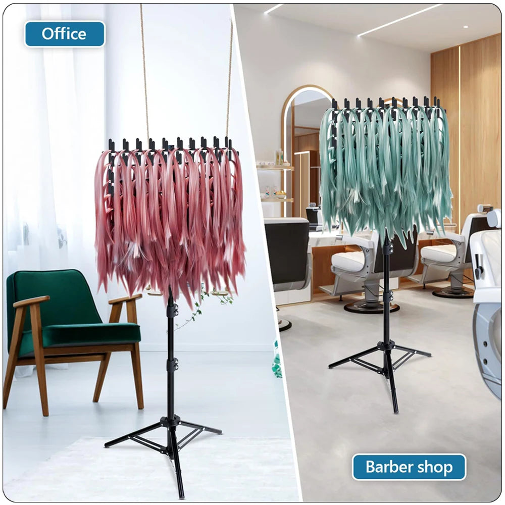 Hair Extension Holder Hanger Stand Braiding Hair Rack Double-Side Extension Display Holder Hair Separator Holder For Salon Home