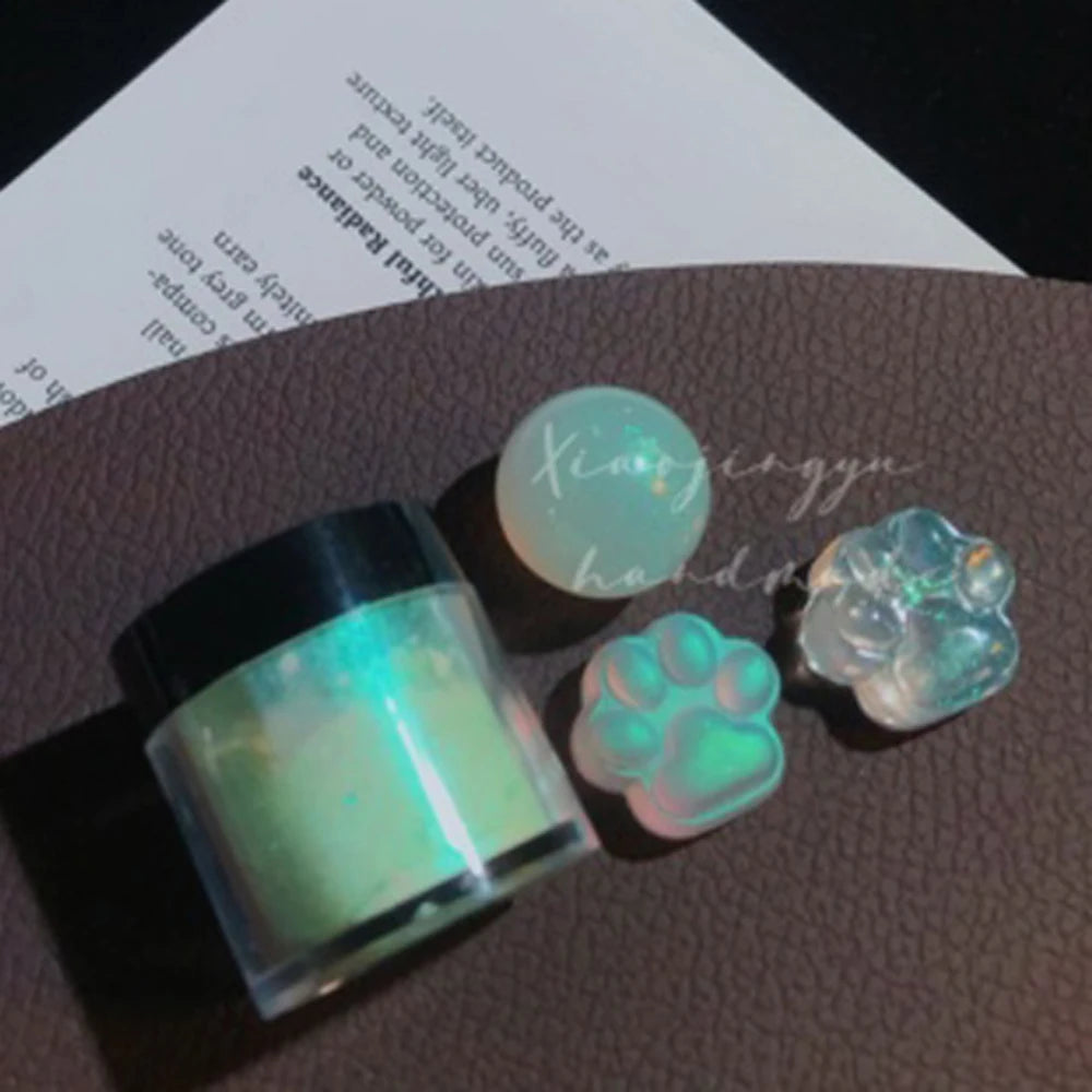 Jars Aurora Nail Powder Pearl Nail Glitter Neon Shimmer Nails Chrome Powder Dipping Powder Decoration Aurora Manicure Pigment