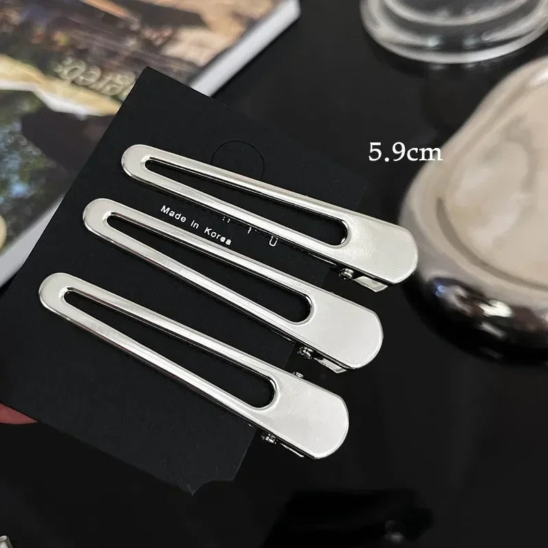 Sliver Hair Root Fluffy Clips Women Simple Metal Hair Fixed Clips Hairdressing Section Clips Barber Salon Hair Cut Styling Tools