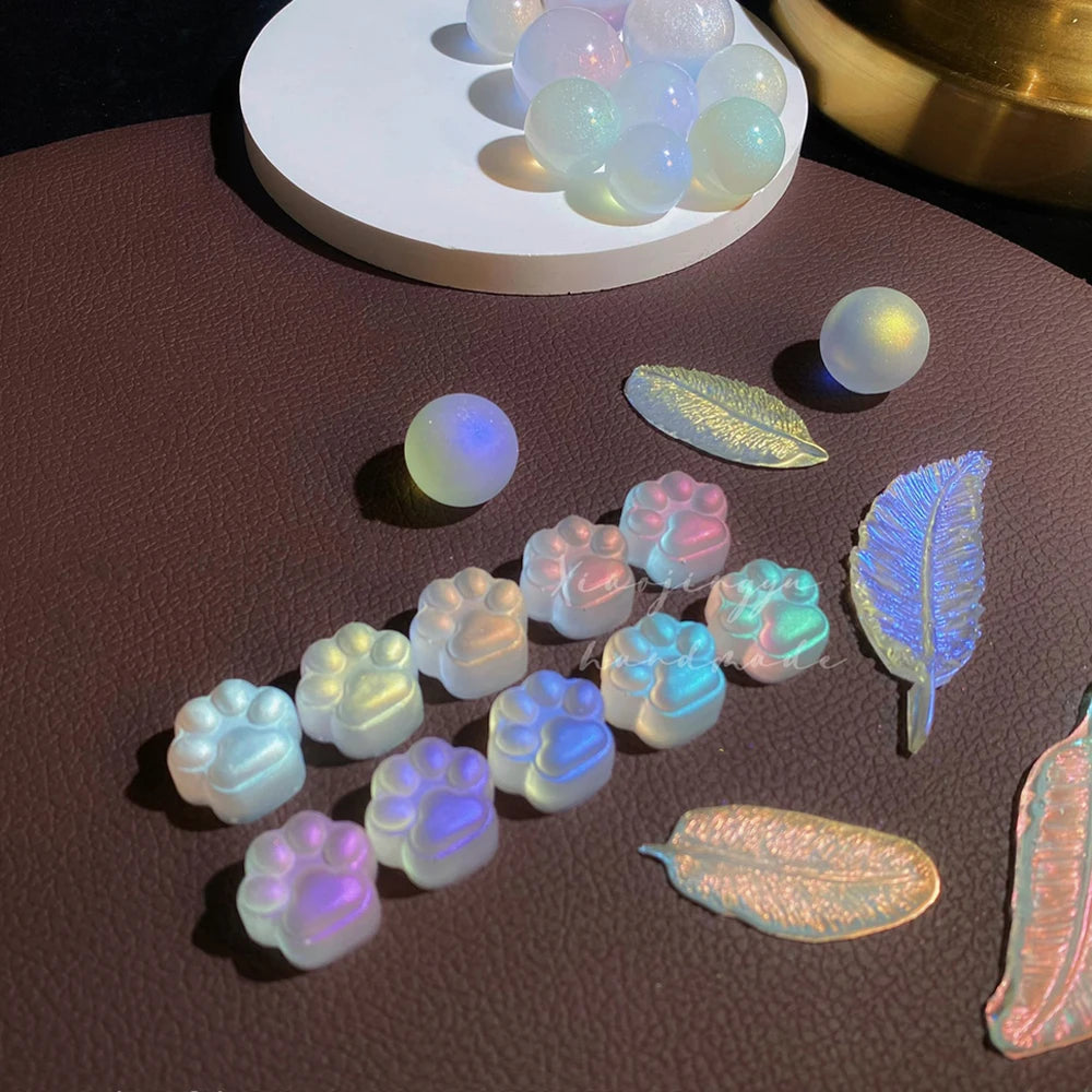 Jars Aurora Nail Powder Pearl Nail Glitter Neon Shimmer Nails Chrome Powder Dipping Powder Decoration Aurora Manicure Pigment