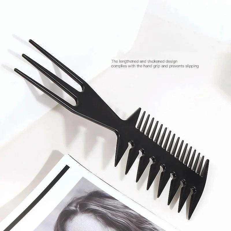 Double Side Professional Tooth Combs Fish Bone Shape Hair Brush Barber Hair Dyeing Cutting Coloring Brush Man Hairstyling Tool