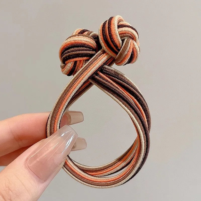 High Ponytail Rubber Bands Hair Band Elastic Head Rope For Women Korean Scrunchies Hair Tie Knotted Hair Ropes Hair Accessories