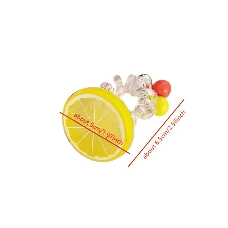 1/3pcs Orange Lemon Lime Hair Tie Fresh Summer Telephone Cord Cute Fruit Hair Accessory for Bun Hairstyles Sweet Birthday Gift
