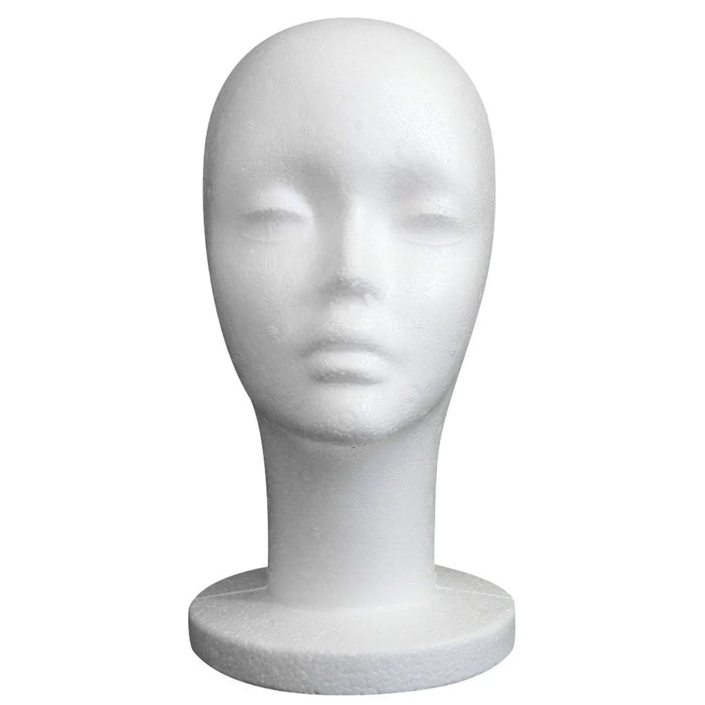 1pc Female Styrofoam Mannequin Manikin Head Model Foam Wig Hair Glasses Display