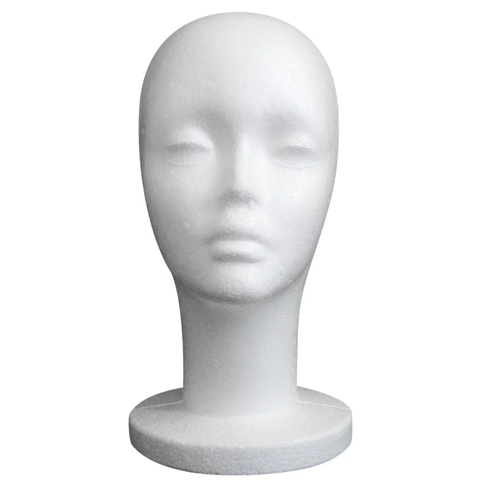 1pc Female Styrofoam Mannequin Manikin Head Model Foam Wig Hair Glasses Display
