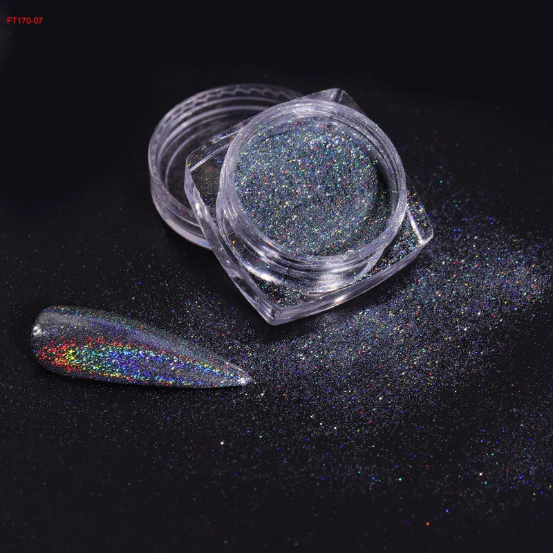 Jars Aurora Nail Powder Pearl Nail Glitter Neon Shimmer Nails Chrome Powder Dipping Powder Decoration Aurora Manicure Pigment