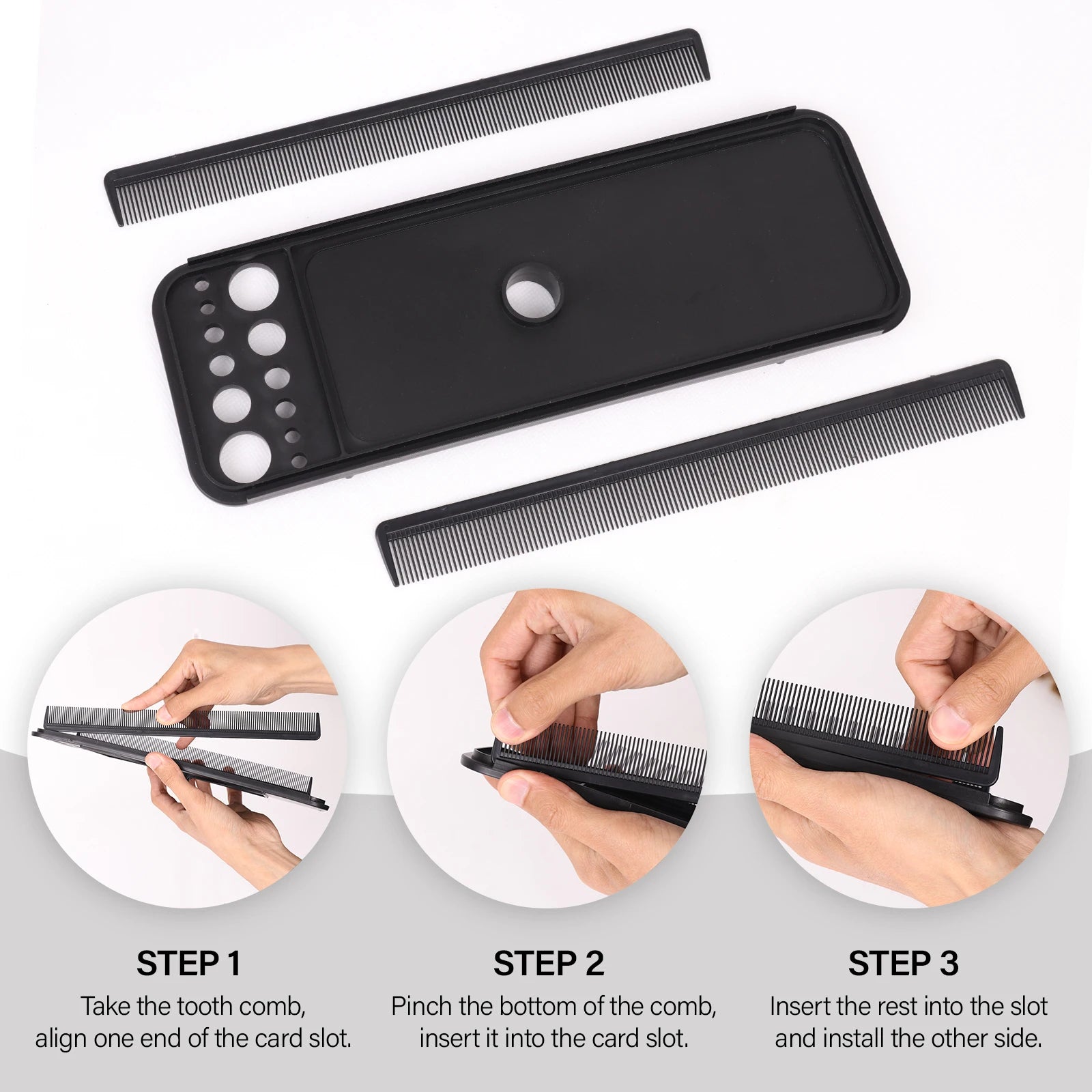 Double-Side Teeth Extension Display Tray Multifunction Hair Tray For Wig Stand Easy To Place Salon Hairdressing Styling Tool