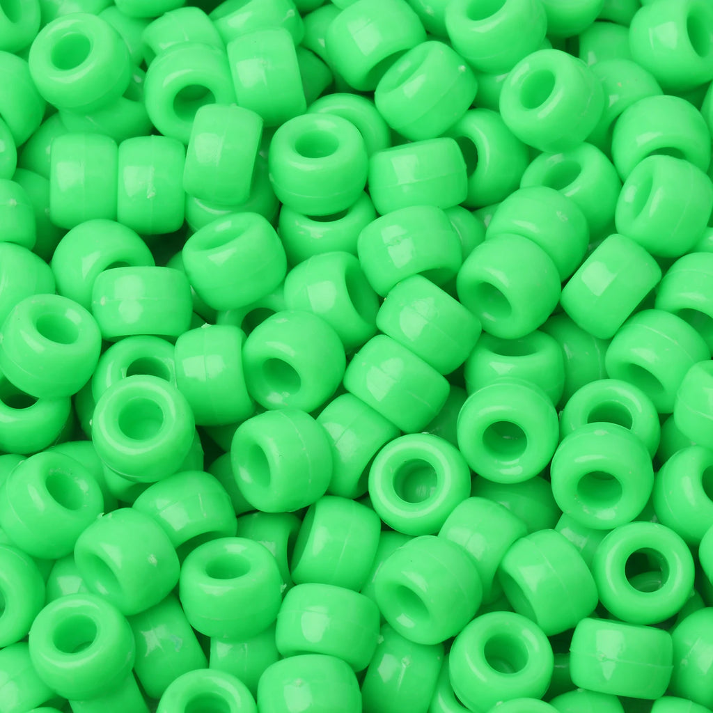 100pcs 6x9mm Colorful Pony Beads Fashion Big Hole Acrylic Beads Kids DIY Bracelet Necklace Making HandCrafts Girls Hair Beads