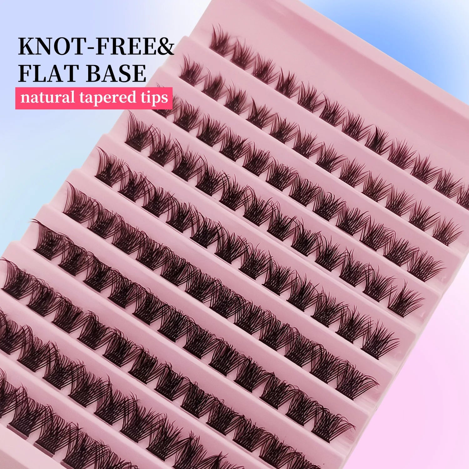 120Pcs Natural Eyelash Cluster Set, D Curl 8–16mm Mixed Length, Soft Band & Lightweight, Reusable False Eyelashes Cat Eye Effect