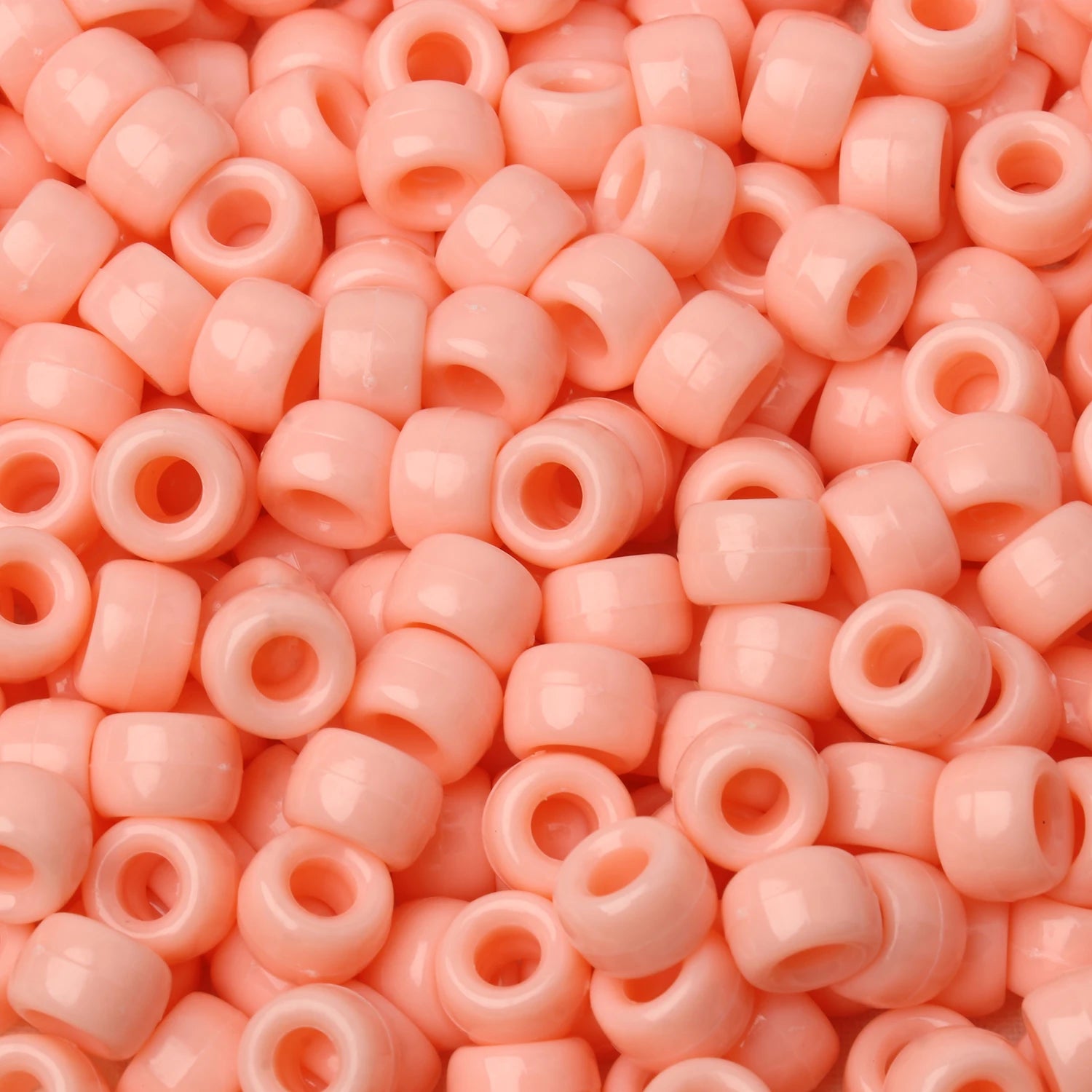 100pcs 6x9mm Colorful Pony Beads Fashion Big Hole Acrylic Beads Kids DIY Bracelet Necklace Making HandCrafts Girls Hair Beads