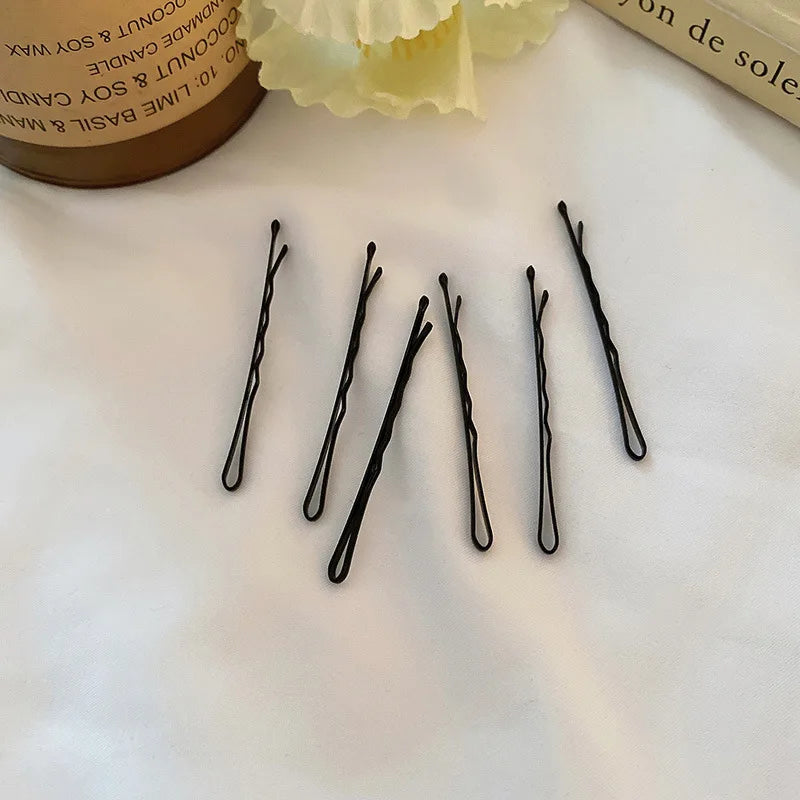 50pcs 100pcs 200 Pcs Black Hair Clips Set For Women Bobby Pins Invisible Wave Curly Side Hairgrip Hairstyle Accessories B