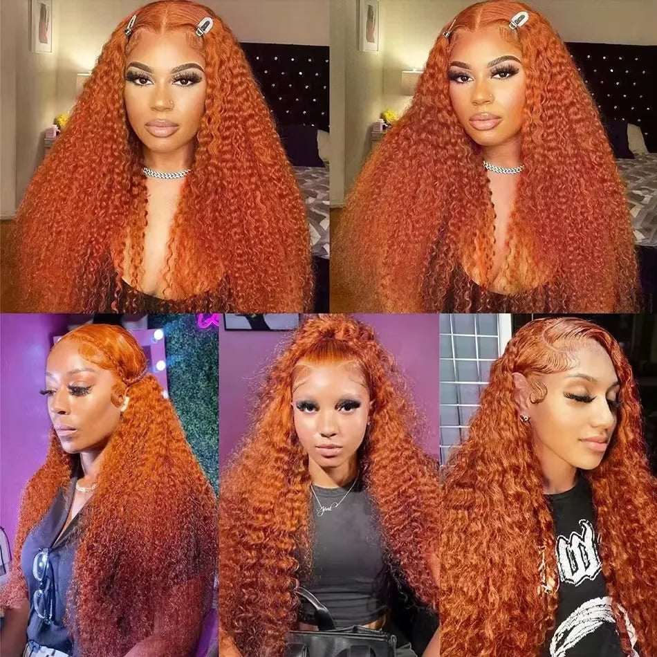 Ginger Orange 13x6 HD Lace Front Human Hair Wig - Glueless