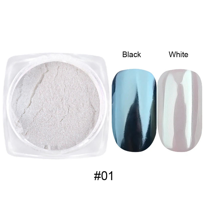 Jars Aurora Nail Powder Pearl Nail Glitter Neon Shimmer Nails Chrome Powder Dipping Powder Decoration Aurora Manicure Pigment