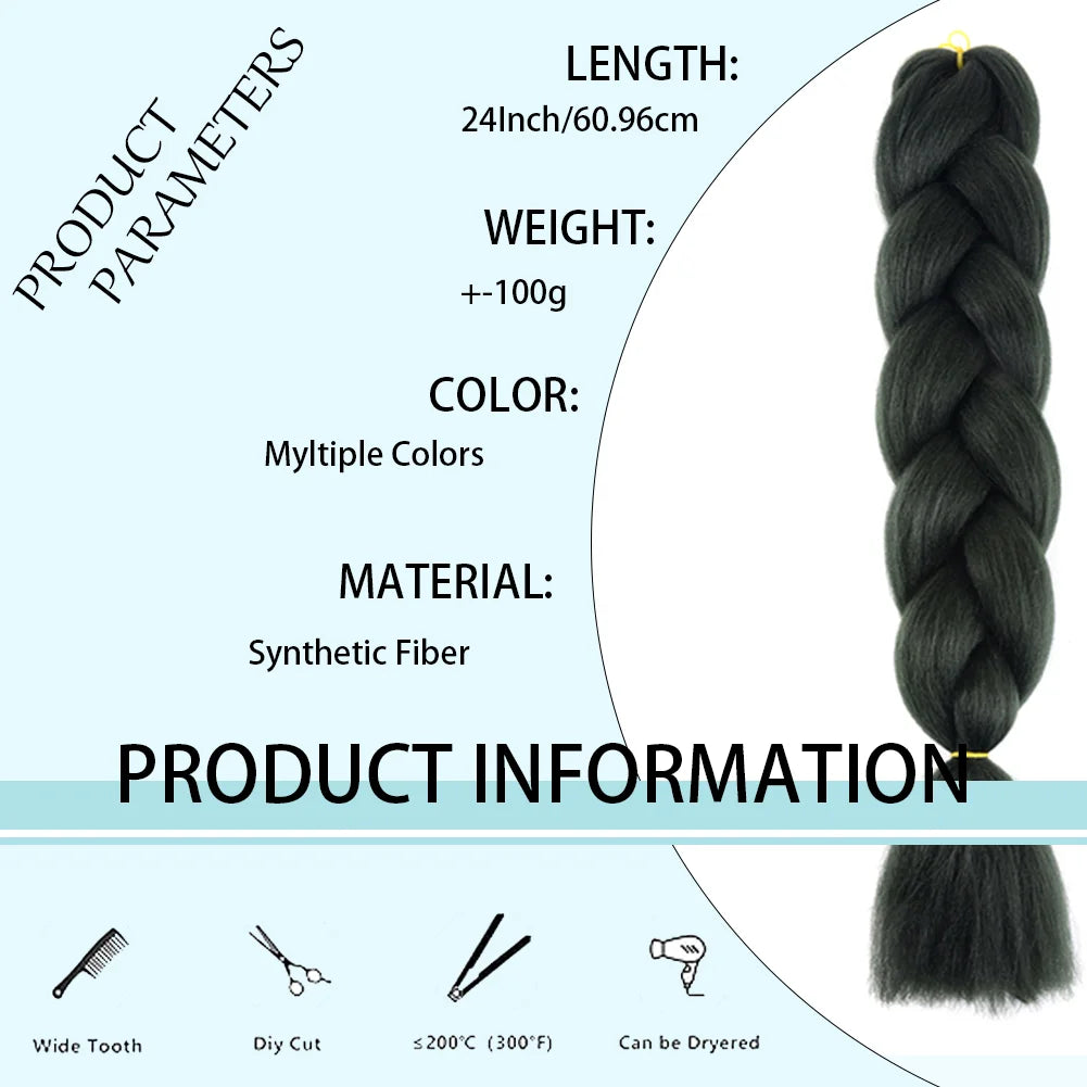 24 Inches Ombre Jumbo Braiding Hair Synthetic