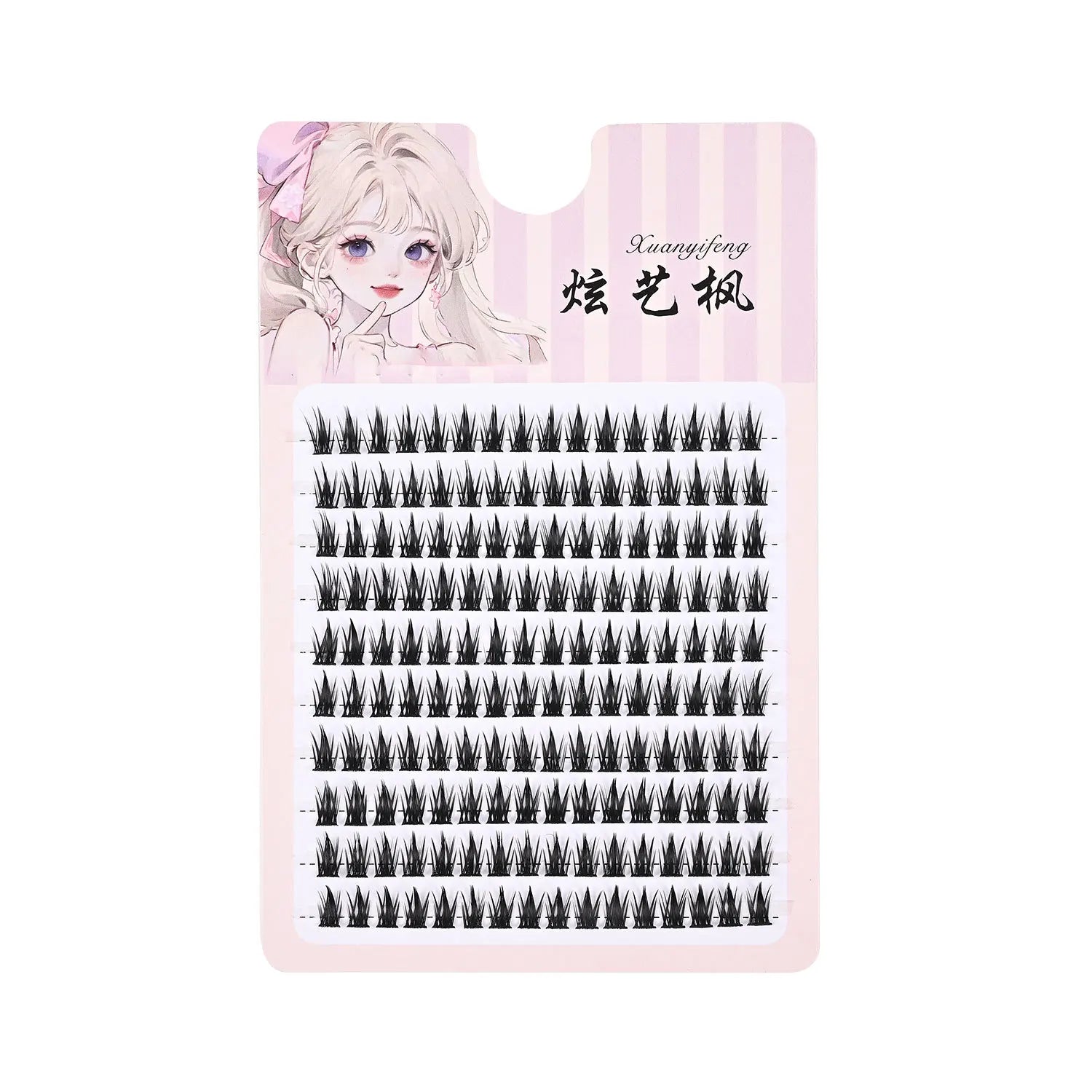 QUEENICE D-Curl - Natural Volume False Lashes - InLove Group Style - Large Capacity Eyelash Clusters for Beginners