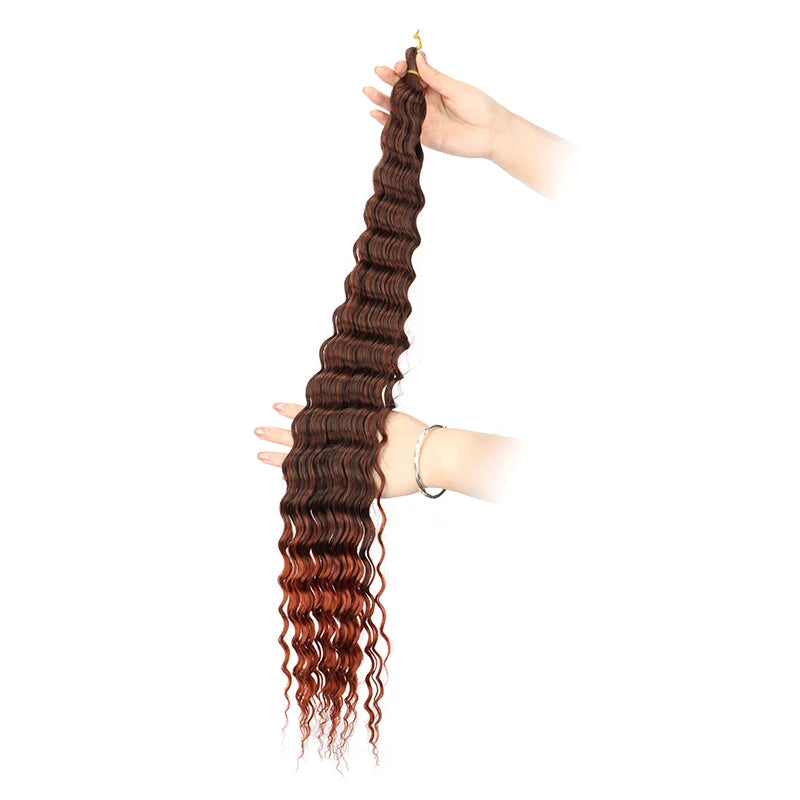 30Inch Synthetic Pre Stretched Deep Wave Crochet Hair