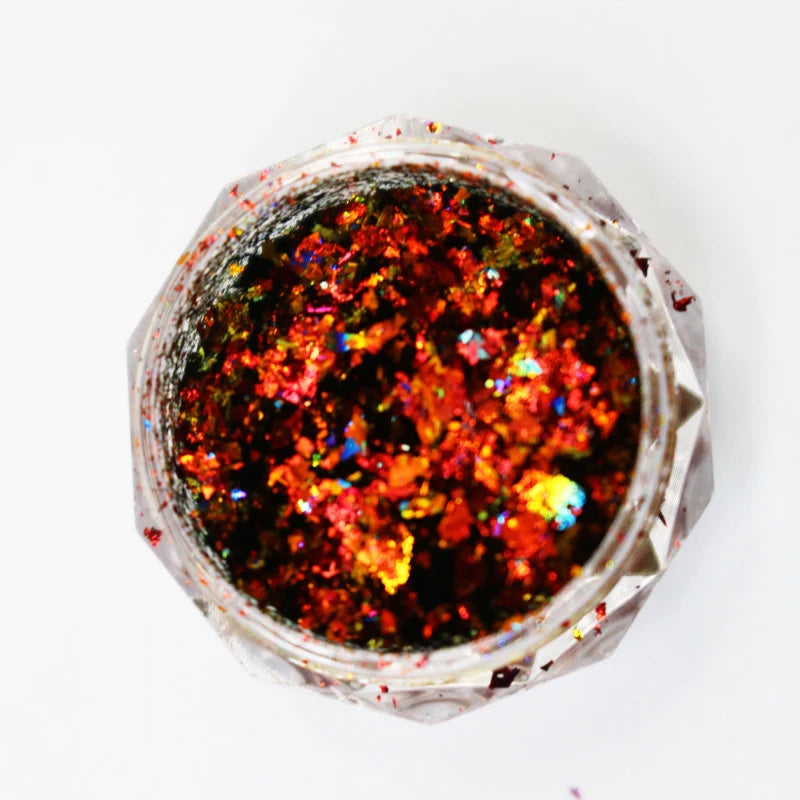 Jars Aurora Nail Powder Pearl Nail Glitter Neon Shimmer Nails Chrome Powder Dipping Powder Decoration Aurora Manicure Pigment