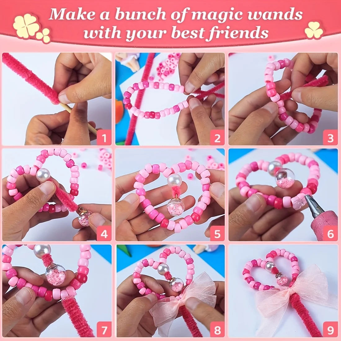 1000pcs Multi-Colored Large Hole Pony Beads for Crafts Hair Braids  and Bracelets  Durable Plastic Beads for Endless Creativity