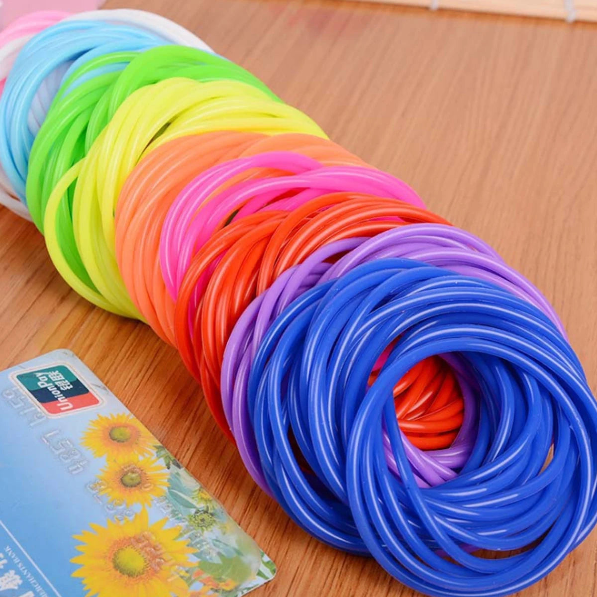 New color silicone  Women  Hair Bands Waterproof Sports Bracelet Elastic Hair Rope Fashion Hair Accessoires